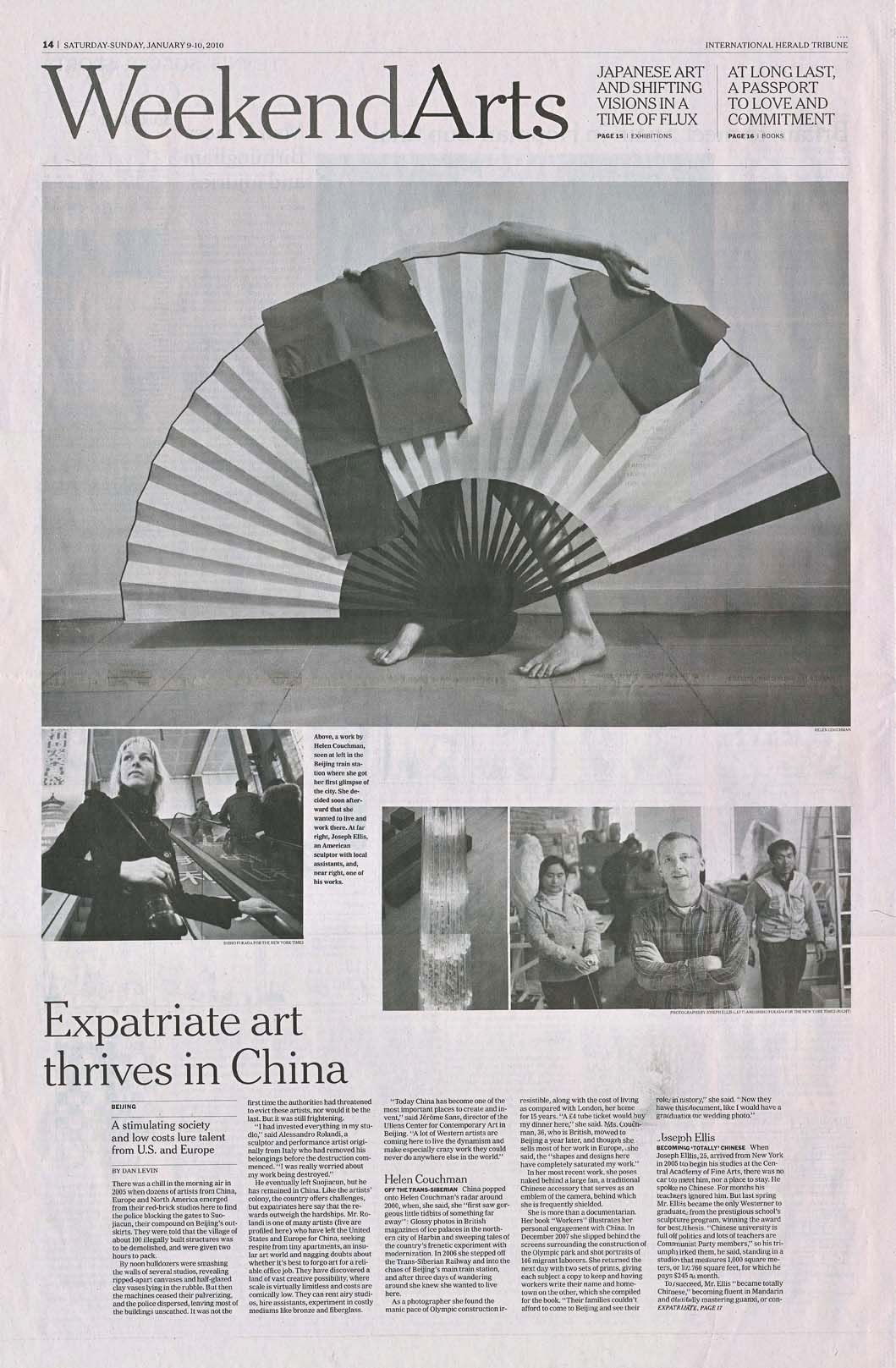 Featured - International Herald Tribune, 'Expatriate art thrives in China'